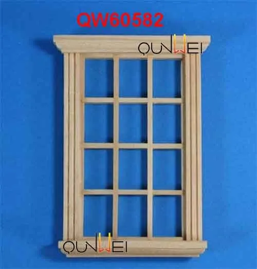 1 12 Wooden Miniature Mini Windows Doors Dolls House Furniture