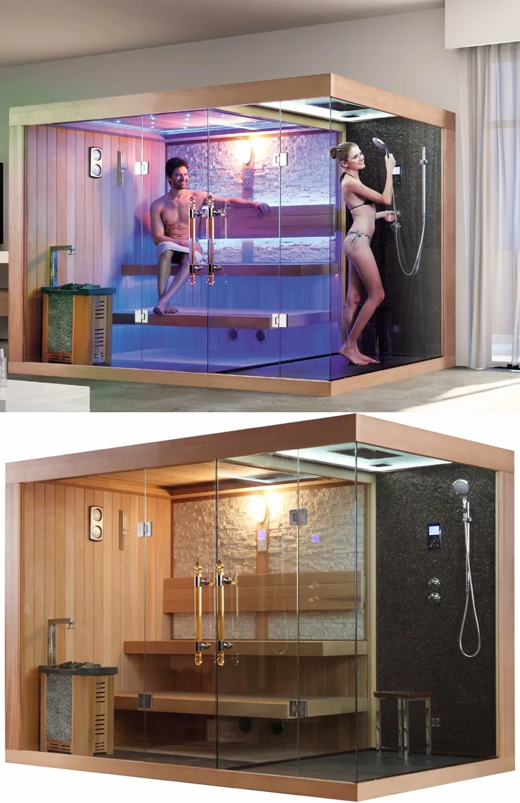 Hs Sr1388 6 8 Person Saunainfrared Steam Sauna Shower Combination 