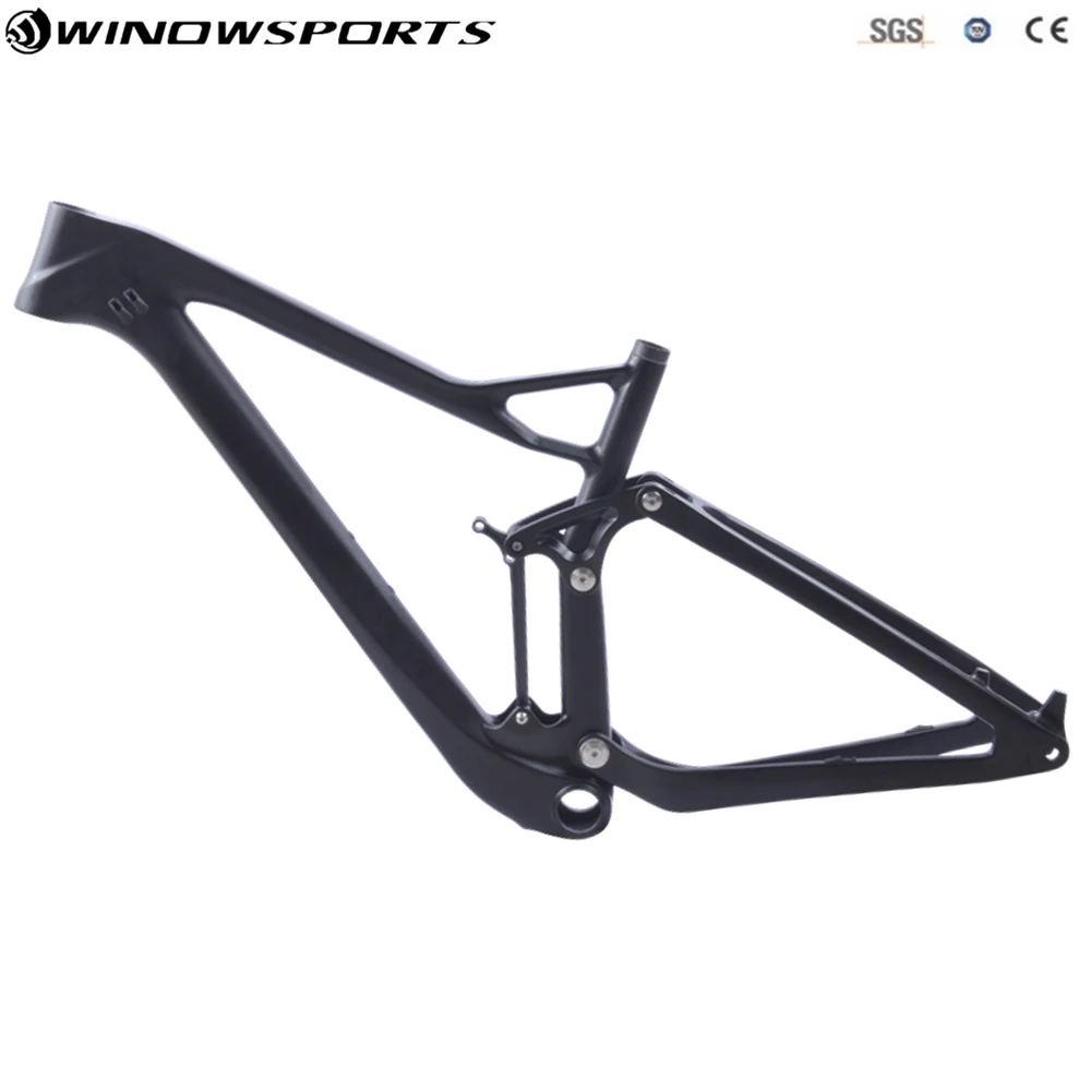 29er Full Suspension Carbon Mountain Bike Frame 15.5/17.5/19/21inch 142 ...