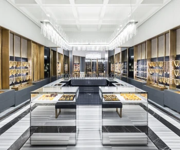 Factory Supply Gold Jewellery Shop Interior Design With Metal