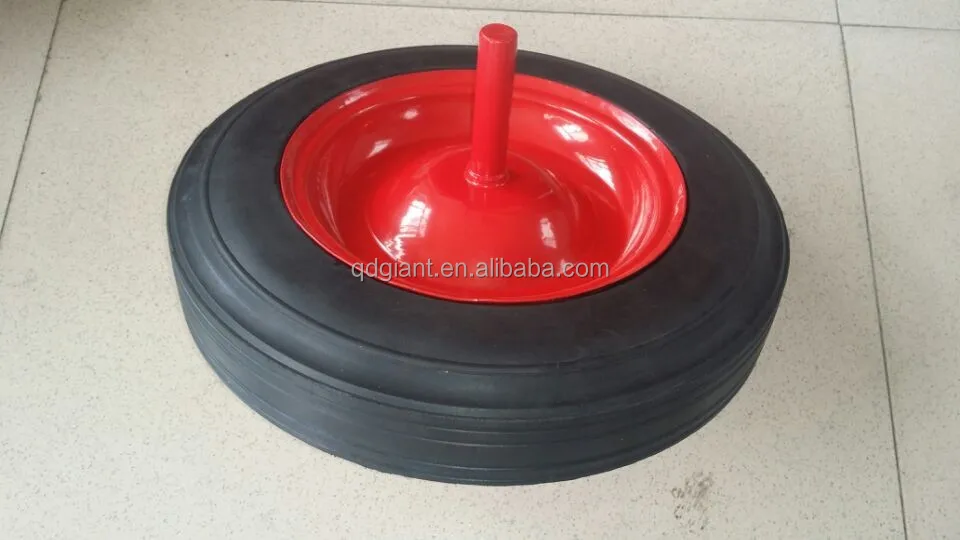 wheel barrow solid rubber wheel 13x3