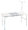 Outdoor camping picnic aluminum portable multi function mobile BBQ kitchen barbecue table
