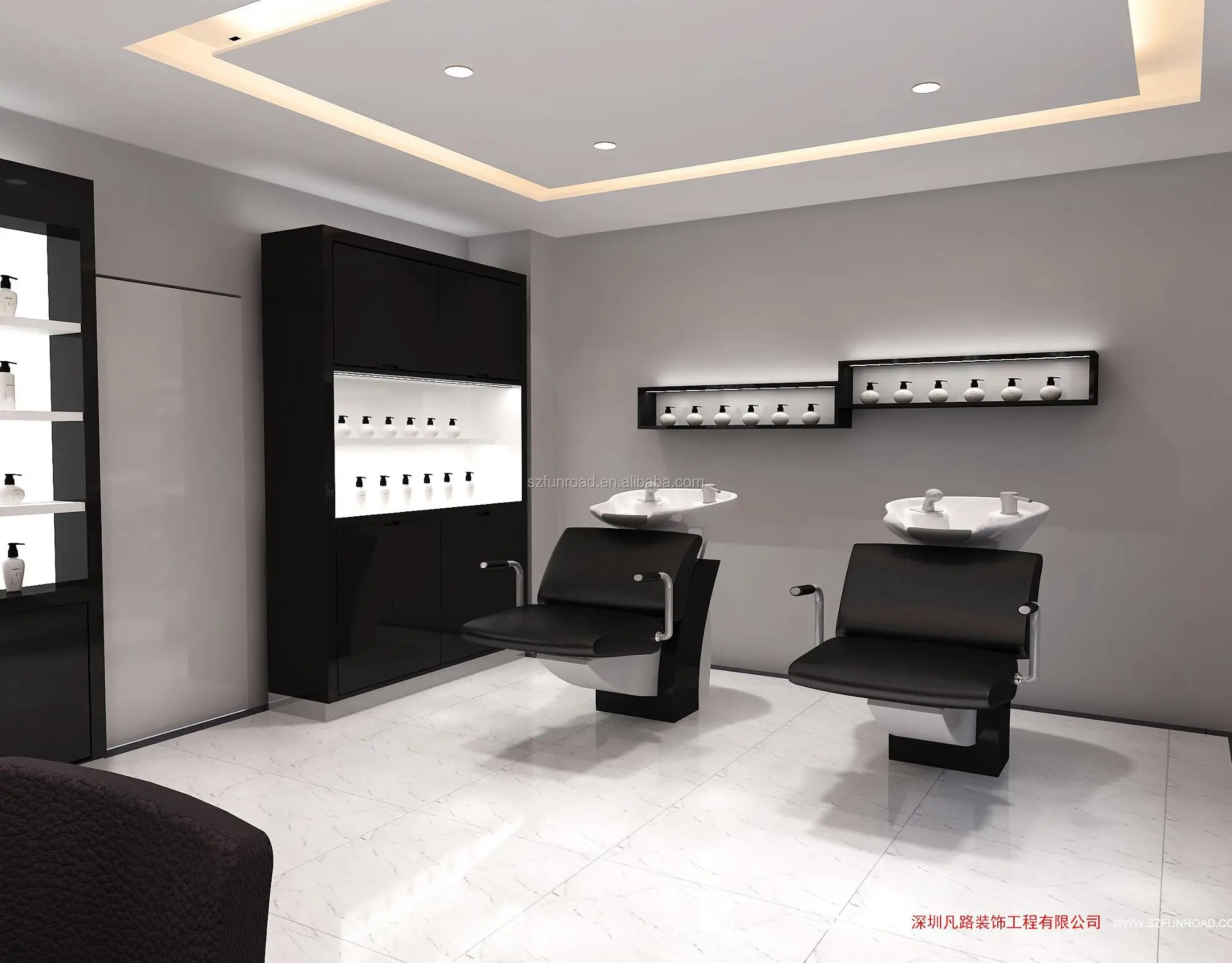 Customized wooden used hair salon furniture sale from funroad