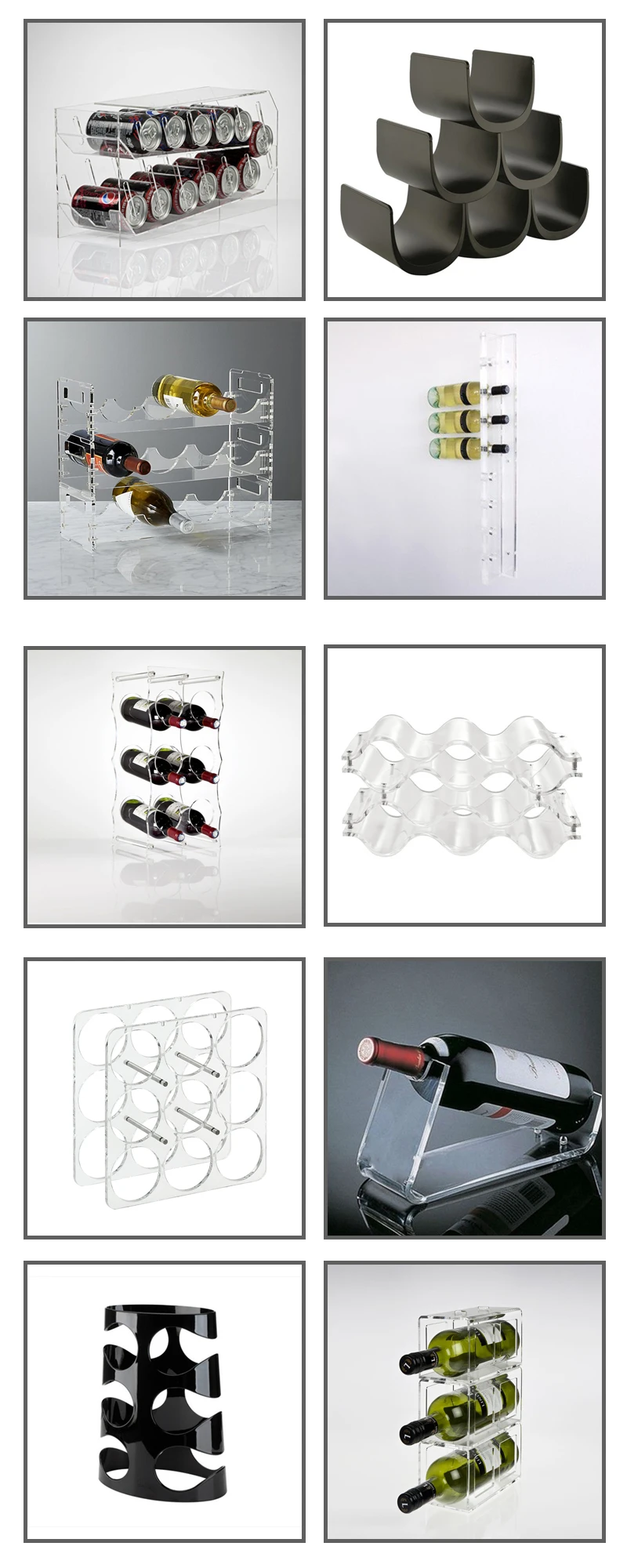 6 Bottles Clear Acrylic Wine Rack Acrylic Wine Holder Buy Acrylic Wine Rack,Acrylic Wine