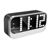 6.8 inch temperature low voltage thin big digital mirror led color change desk table word alarm clock with White red green digit
