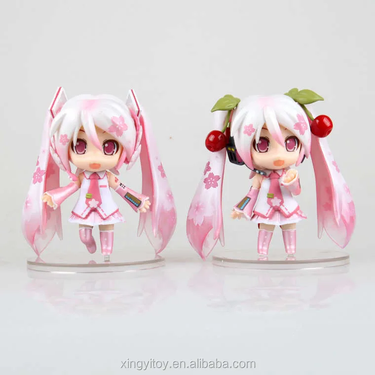 Japan Anime 4pcs Vocaloid Hatsune Miku Pink Sakura Cute 10cm 3 9