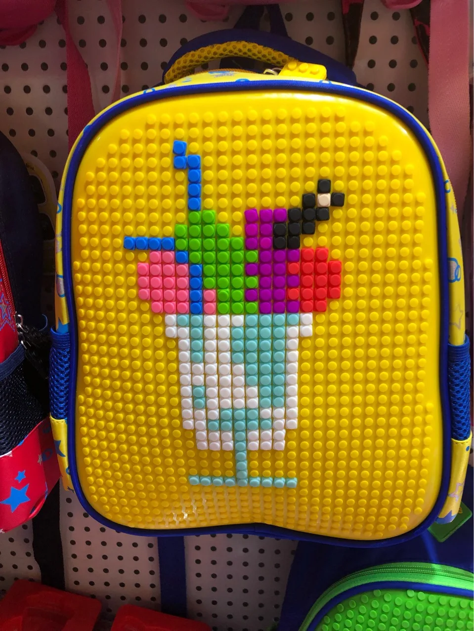 High Quality Silicone Puzzle DIY Kids School Bag Backpack Lego.jpg