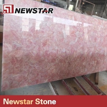 Newstar Kitchen Countertop Polishing Rose Quartz Slab Newstar Kitchen Countertop Polishing Rose Quartz Slab