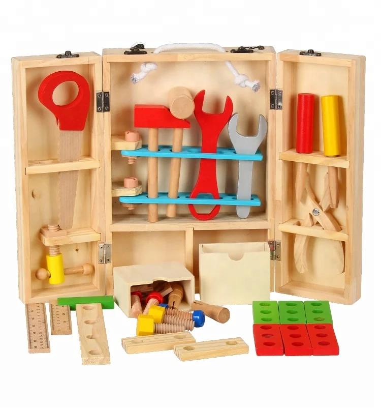 kids wooden tool kit