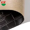 Multi function PU microfiber croco pattern synthetic leather for decoration