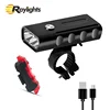 Bike Light with USB Recharging Set Waterproof 5200mAh Lithium Battery 3000lm 3 Light Modes Bicycle Headlight for Cycling Safety