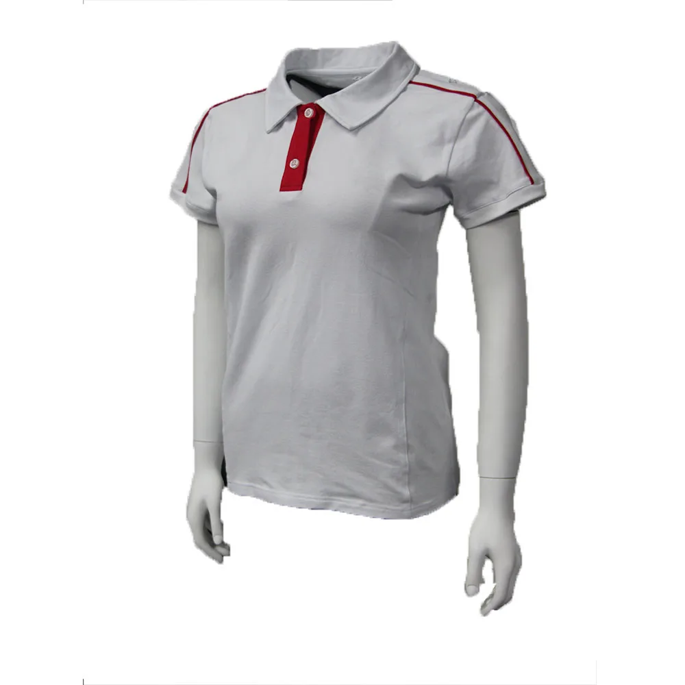 Desain Baru Wanita Warna Putih Polos Polo T ShirtOlahraga Kemeja