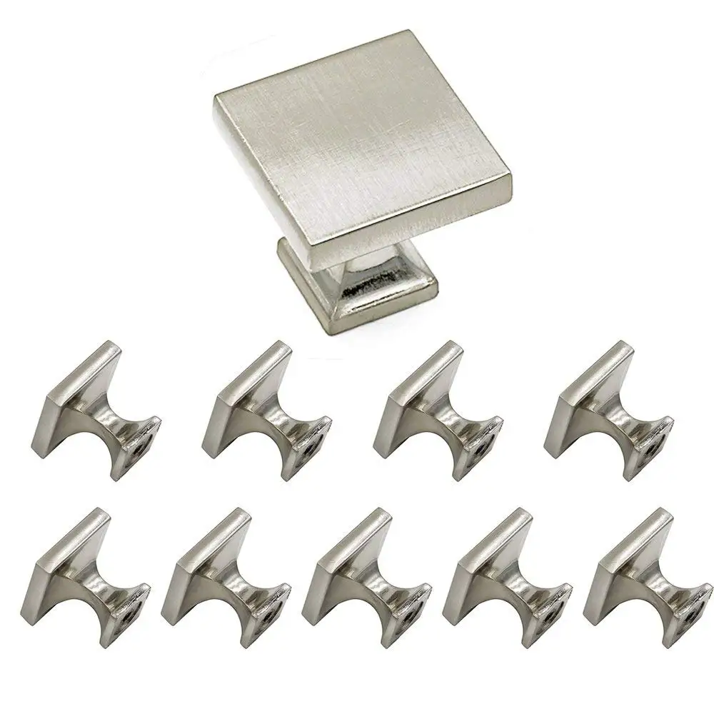 Buy Kitchen Cabinet Knobs Brushed Nickel Square Modern ...