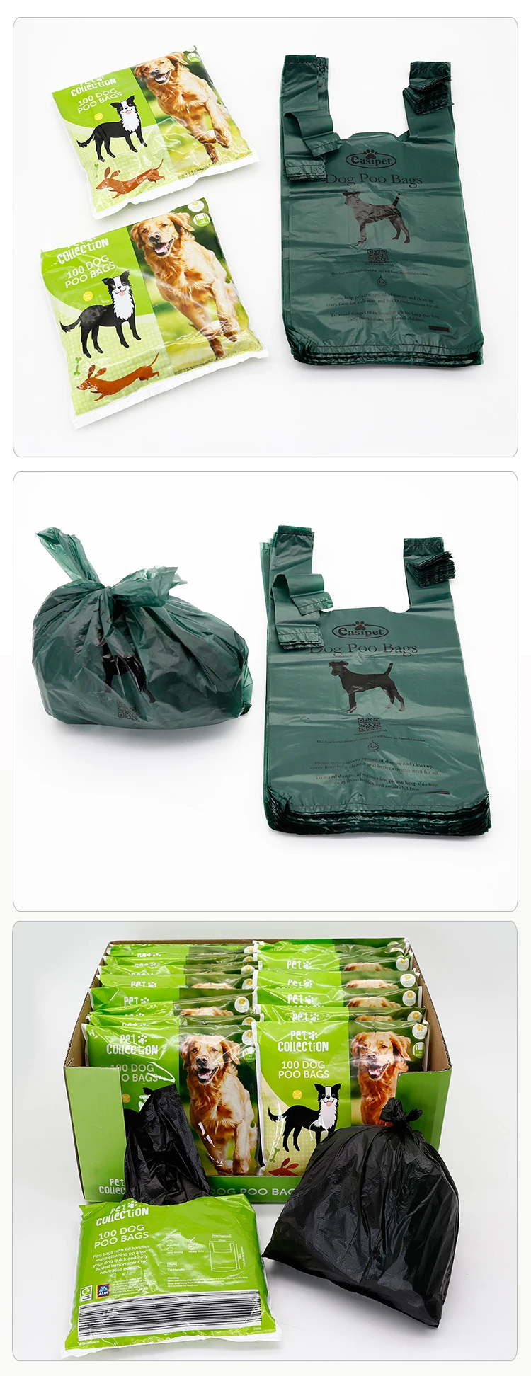 Custom Print Cornstarch 100% Compostable Biodegradable Dog Poop Bags