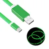 3Ft Visible Moving Flowing LED Light USB Charging Micro Type C Charger Cable Cord For iPhone For Samsung For LG