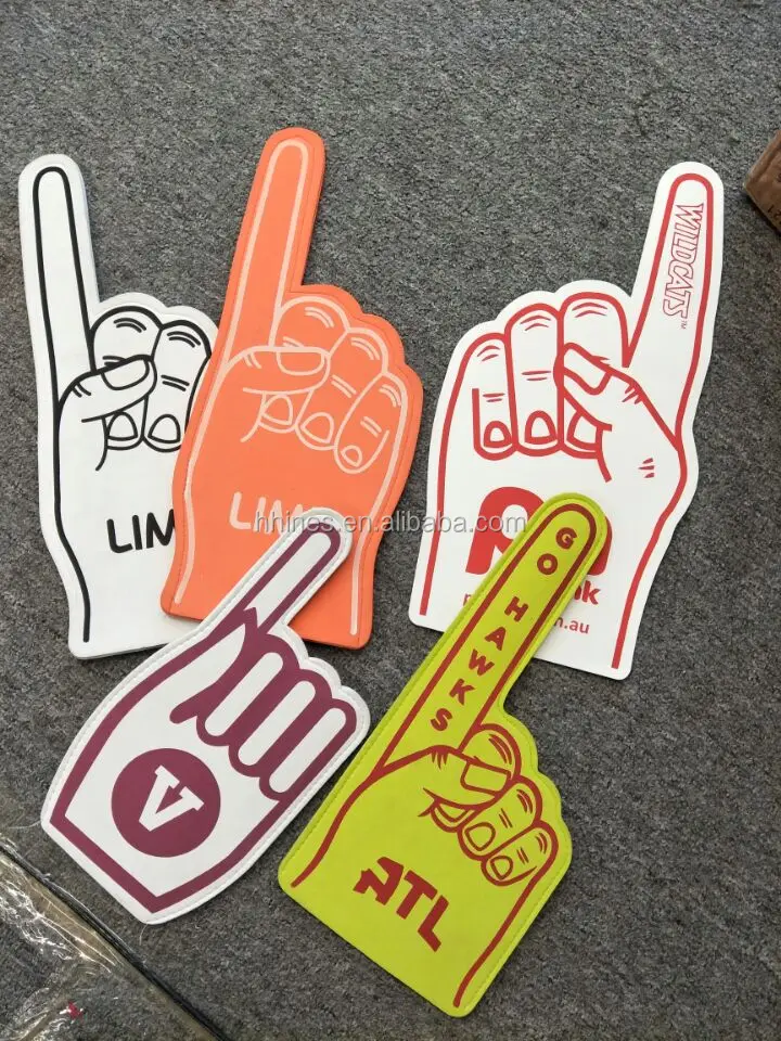 Polyurethane Foam Finger Rocket Pu Game Waving Foam Cheering Hand