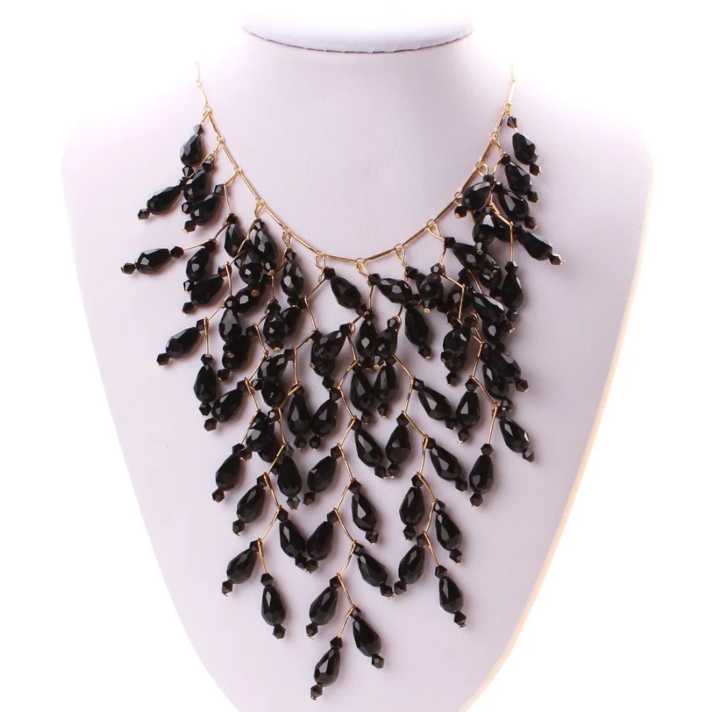 2015 joyas de cristal de bohemia, Bisuteria al por mayor china collar de cristal