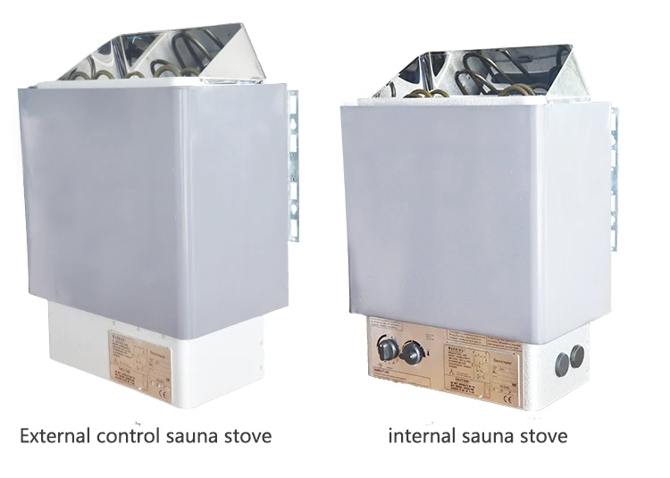 External control panel Stainless Steel soft heat infrared sauna oven with built-in control 4,5 kW