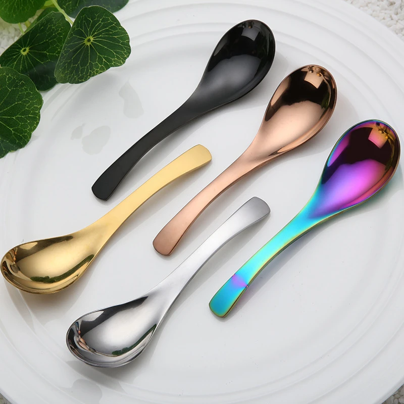 Rainbow Stainless Steel Long Handled Soup Spoons - Buy Long Handled ...