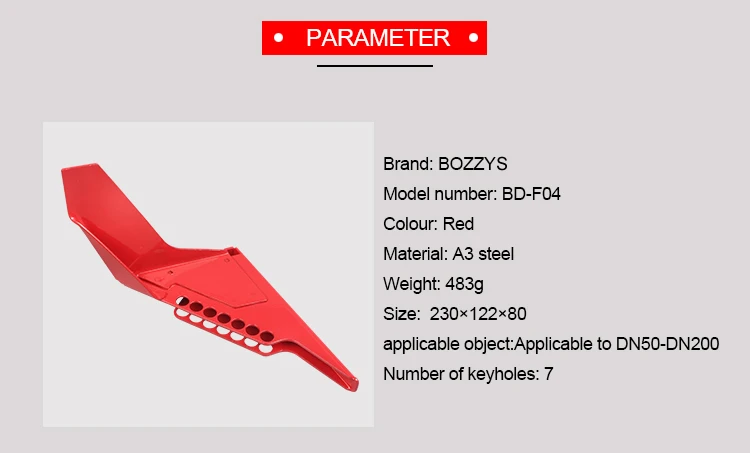 BOSHI Super September Red Safety Adjustable Valve Lockout