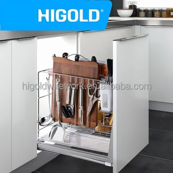 China Supplier Kitchen Cabinet Base Unit Pull Out Spice Basket View Kitchen Base Unit Pull Out Basket Higold Product Details From Foshan Higold