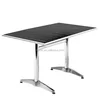 Long outdoor poly wood dining table zinc