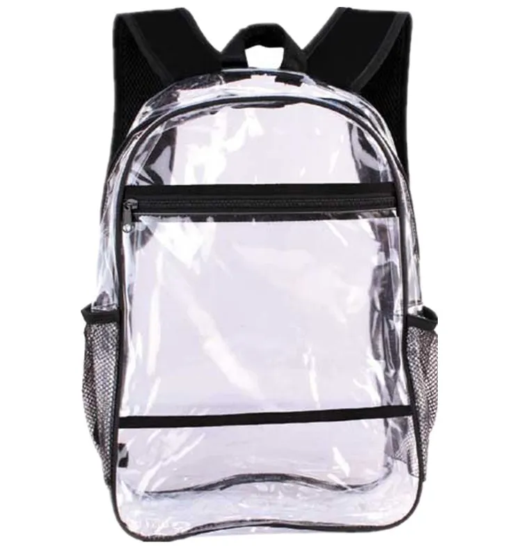 Transparent Heavy-duty Clear Pvc School Travel Backpack With Padded ...