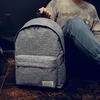 Pure color canvas backpack girl's school bag men fashion travel backpack