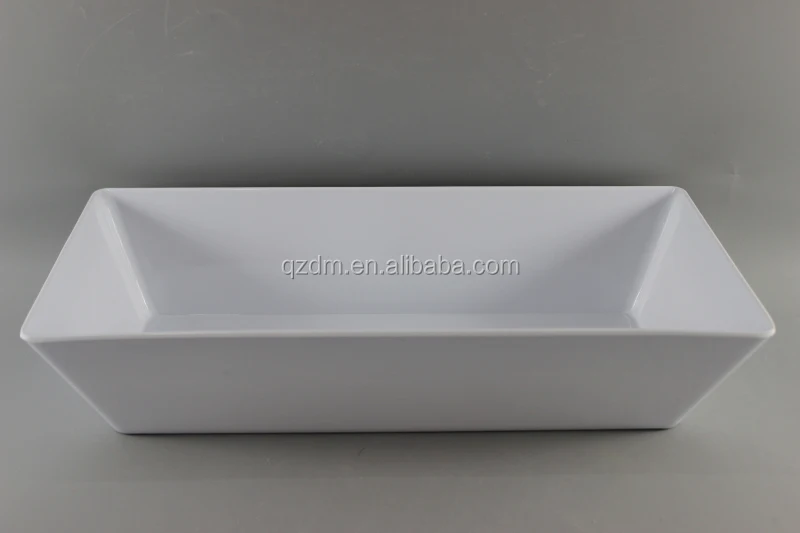 White Melamine Holder Plastic Square Tray Tableware