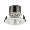 Round Aluminum Heatsink Adjustable Ring Downlight Fixture Showroom Recessed Lights 30W 2700lm COB LED Down Light