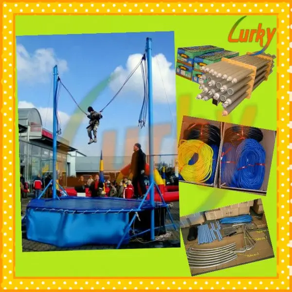 New Children Exciting Trailer Bungee Trampoline Machines For Outdoor