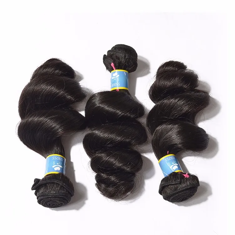 Cheap 10a Virgin Unprocessed Loose Wave Hair,100 Human Hair Weave