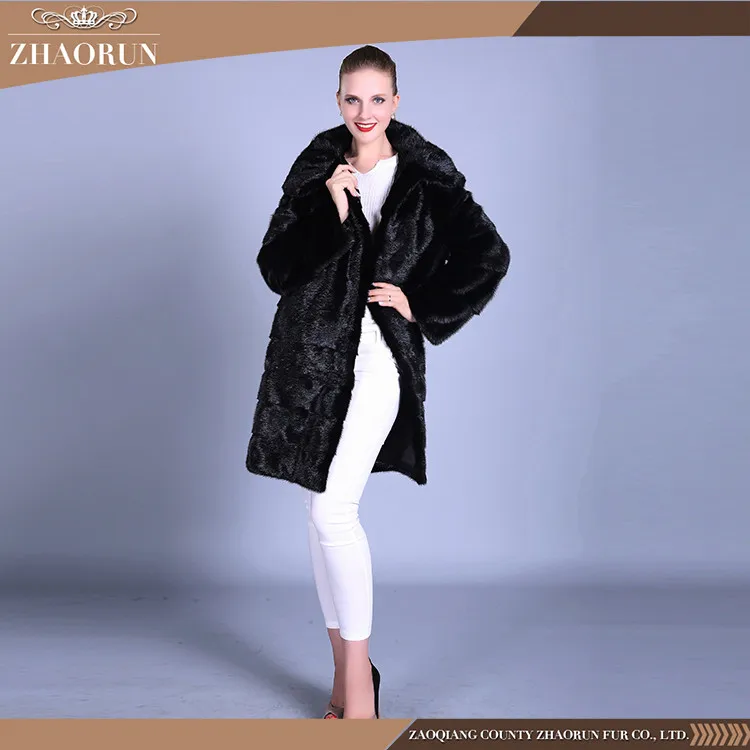High Quality Woman Fur Parka Real Mink Fur Garment Winter Mink Fur Coat