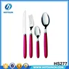 Stainless steel table ware with plastic handle