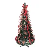 New Product Ideas 2019 6' Pre-Lit Gold and Red Plaid Decorated Pop Up Artificial Christmas Tree - Multi Lights