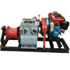 8 Ton Heavy Duty petrol Capstan Pulling Winch used for pole setting