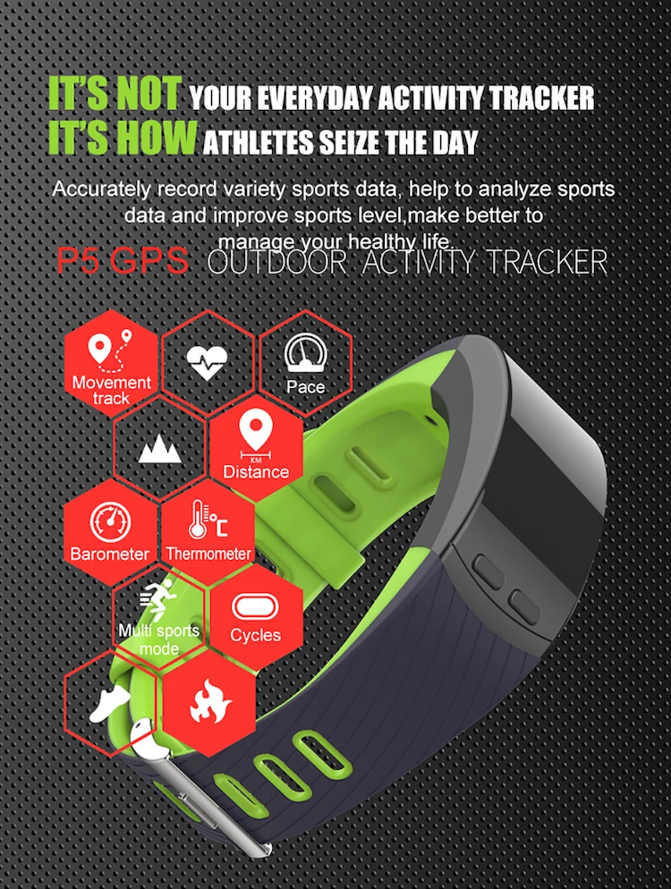 P5 Gps Gym Sport Fitness Watch Swimming Waterproof Ip68 Fitness