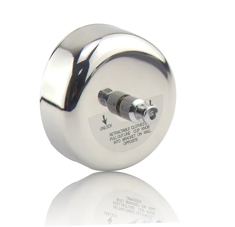 2.5m Round Washing Line Retractable Clothesline Outdoor Stainless Steel