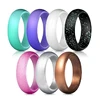 7pcs/set Amazon hot sell FBA service Silicone Wedding Ring,Wedding Band for Women Flexible Comfort Sport Love Ring
