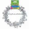 Metallic Silver PVC Christmas Star Wired Tinsel Garland String