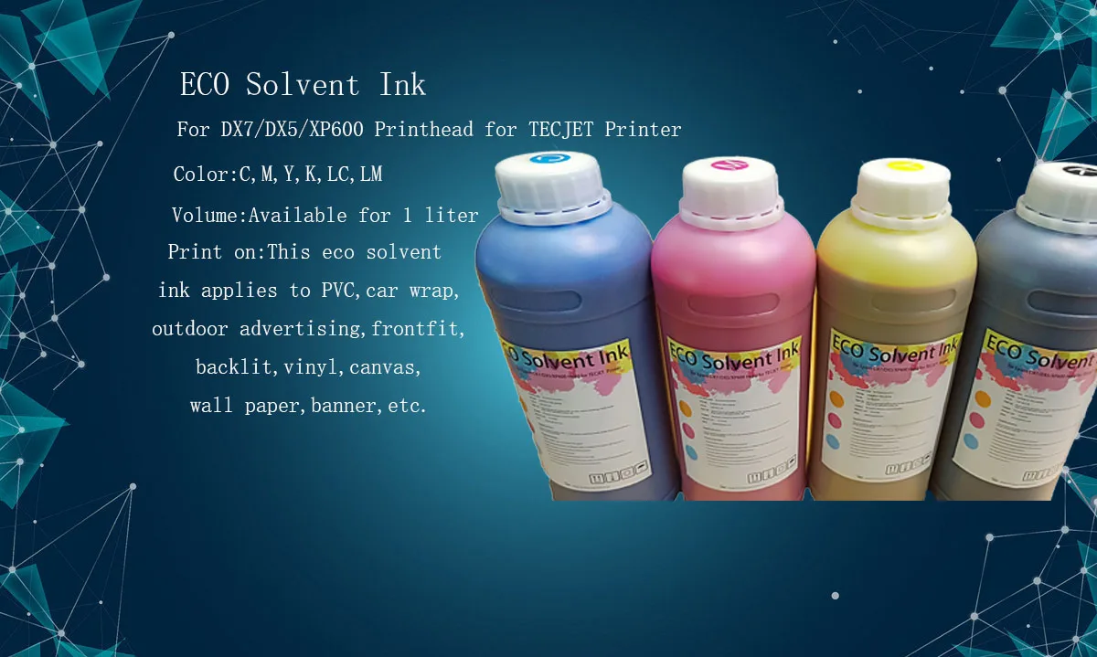 Sistema Tecjet 50 Impresión Impresión Digital Durable Tinta Eco Solvente Para Dx7dx5xp600 7296