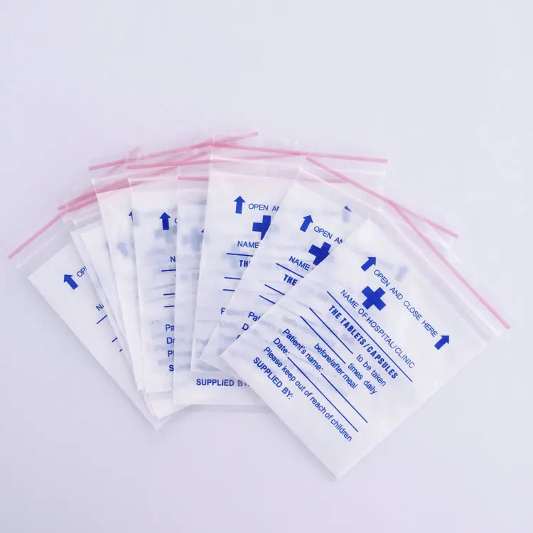 100 Ldpe Ziplock Medicine Envelope Bags Plastic Dispensing Envelopes