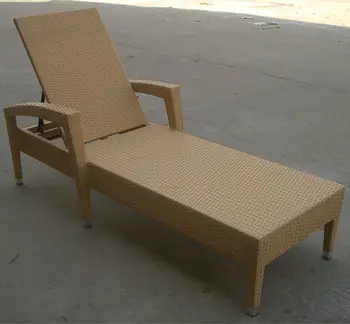 folding rattan sun lounger