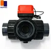 Hastelloy Stem Anti-Corrosion DN50 G2" AC220V 3ways Ball Electric Motorized Automatic Operated Zone Valve Actuator For Chemicals