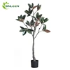 2019 Hot Sale Artificial Leaf Flower Silk Branch Real Touch Magnolia Tree