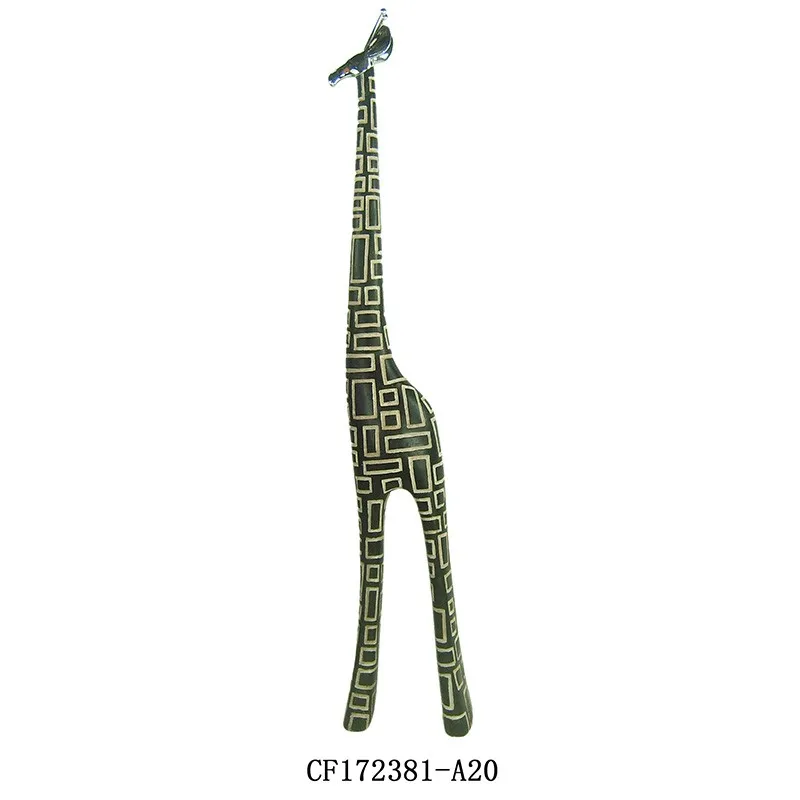 Resin desktop decoration painting finish giraffe statue home decor manufacture