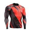 mens sublimation long sleeve fitness compression shirt MMA rash guard