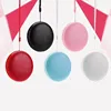 portable mini round bag shape leather pattern effect gift power bank with string rope 6000mah