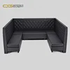 Modern Custom Luxury leather u shape restaurant seating booths club sofa for sale