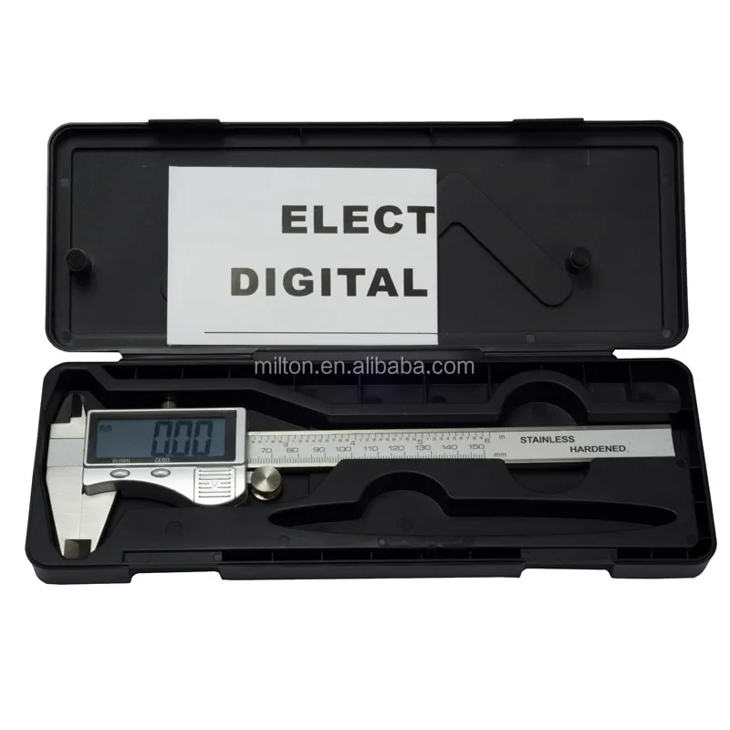 Electronic Caliper Digital Inch/Metric/Fractions 0-6 Inch 150 mm Stainless Steel 